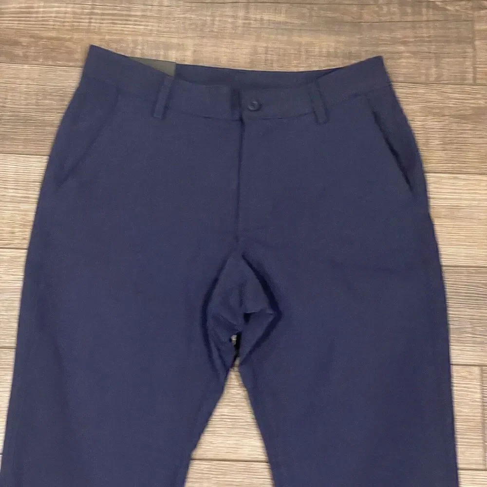 Under Armour Mens Tech Flat Front Performance Golf StraightPants Navy Blue 32x30